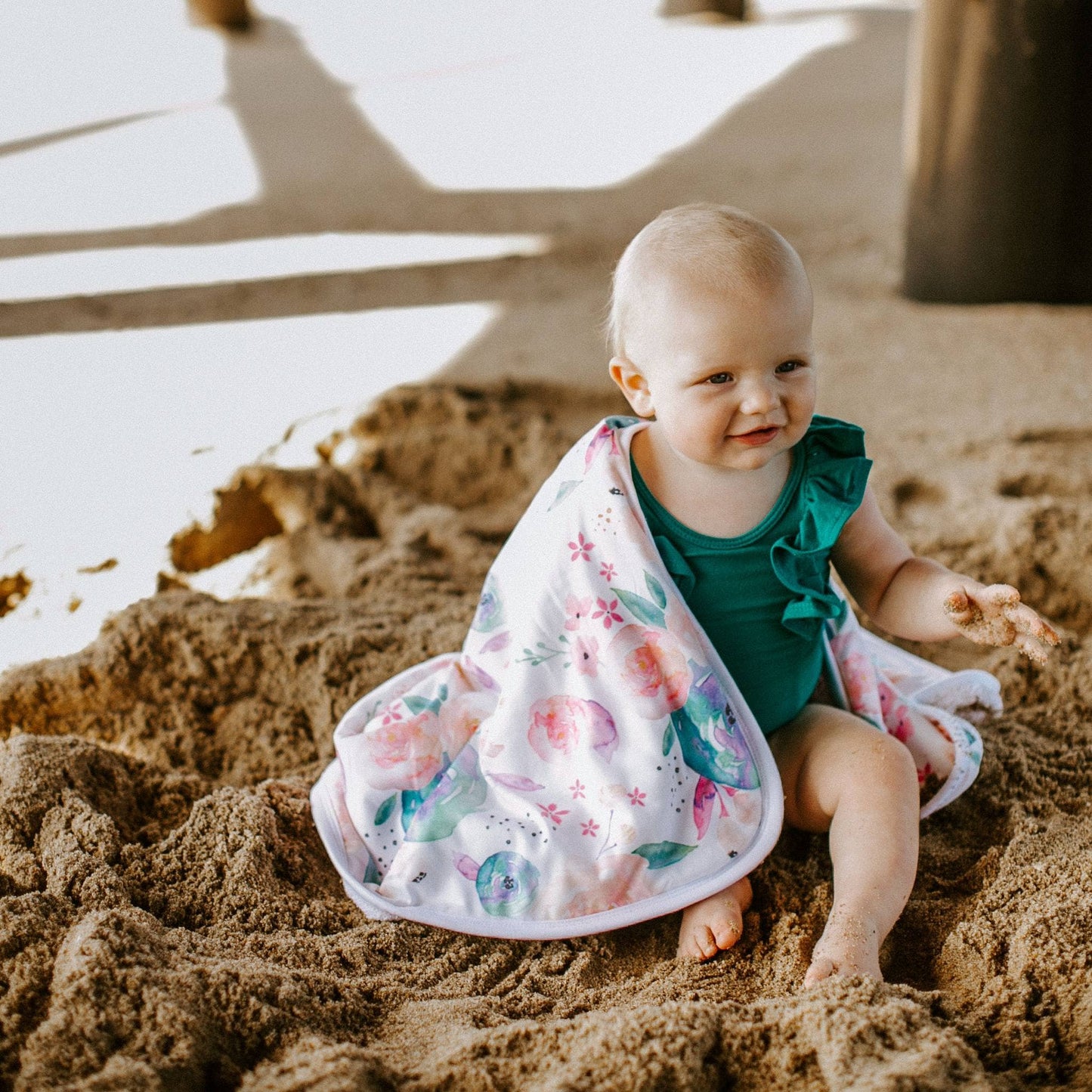 Copper Pearl | Premium Baby Knit Hooded Towel - Bloom