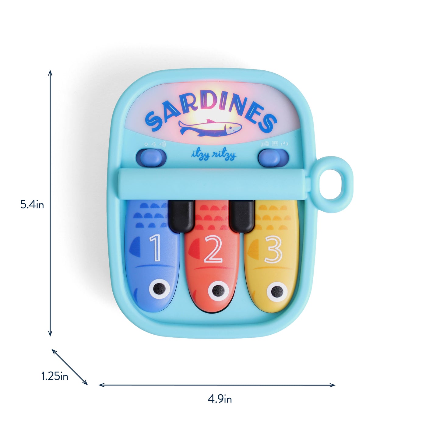 Italy Ritzy | Bitzy Tunes™ Sardines - Light-up Interactive Piano Toy