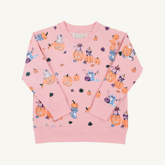 TBBC | Cassidy Comfy Crewneck (French Terry) - Candy and Critters with Sandpearl Pink