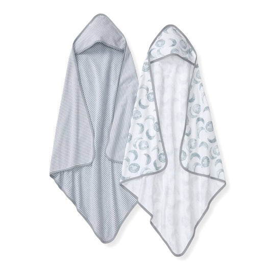 Hello Moon Knit Terry Towels  - Set of 2 | Organic Cotton