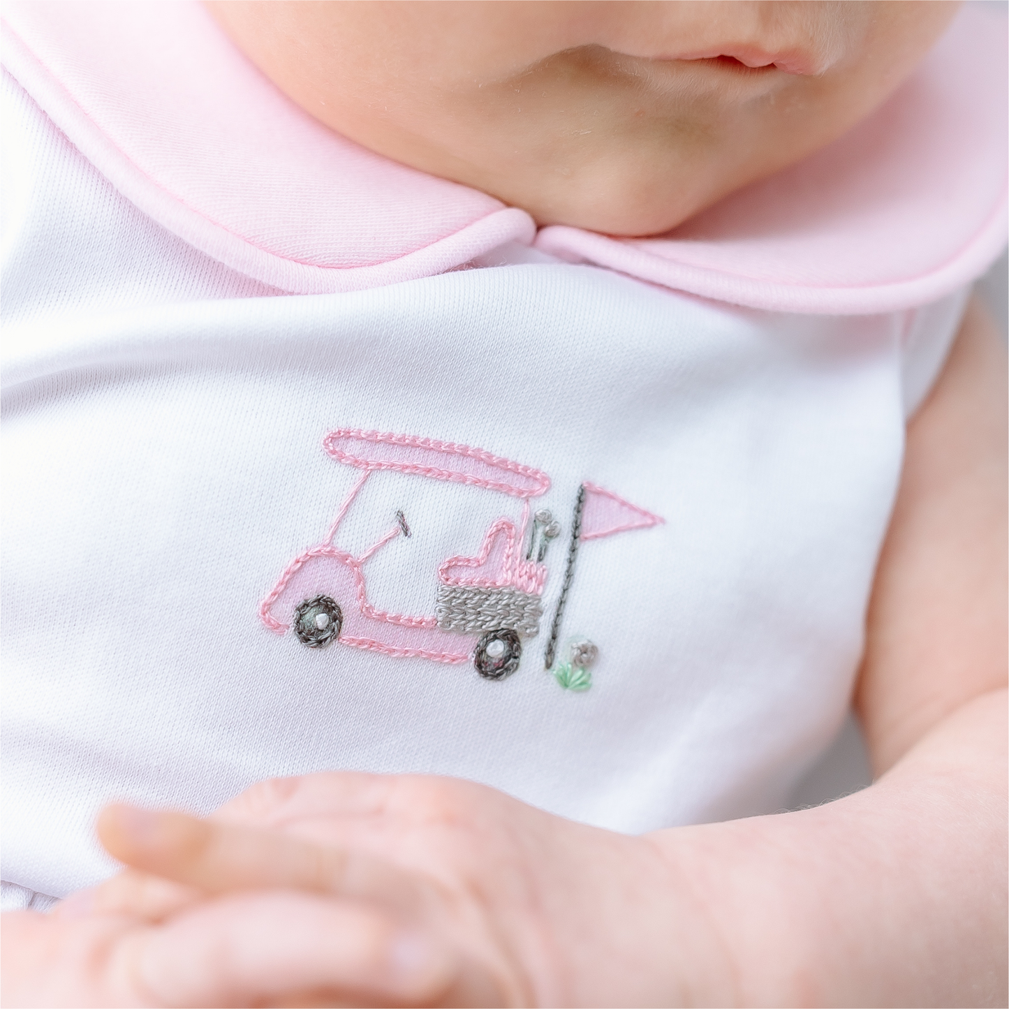 Magnolia Baby | Little Golfer Collared Bubble - Pink