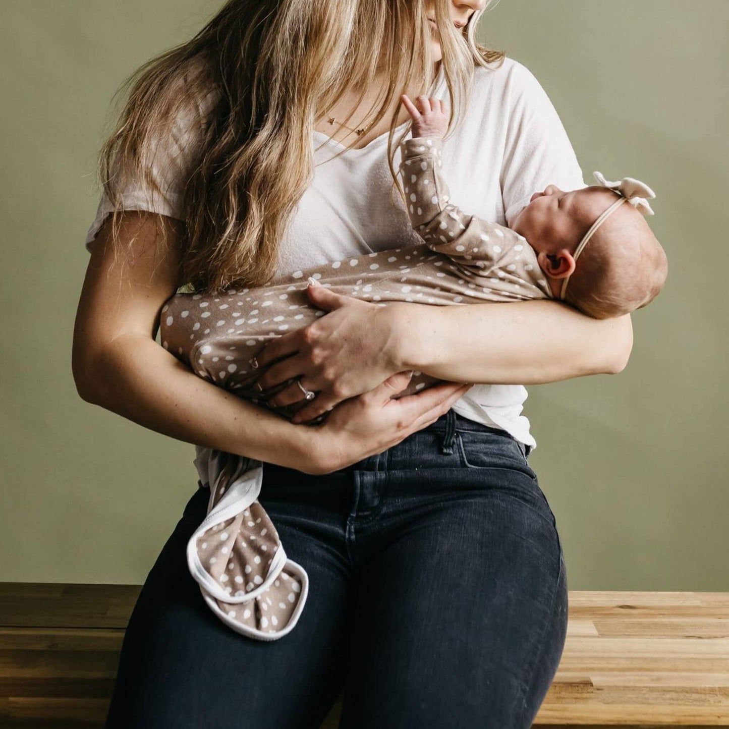 Copper Pearl | Newborn Knotted Gown - Fawn