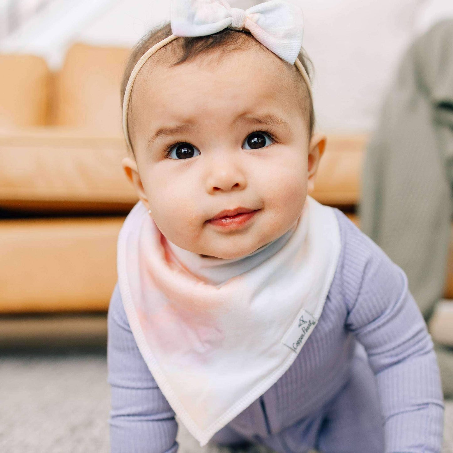 Copper Pearl | 4 Pack Baby Bandana Bibs - Flora