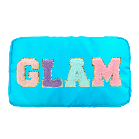 Blue Glam Chenille Cosmetic Bag