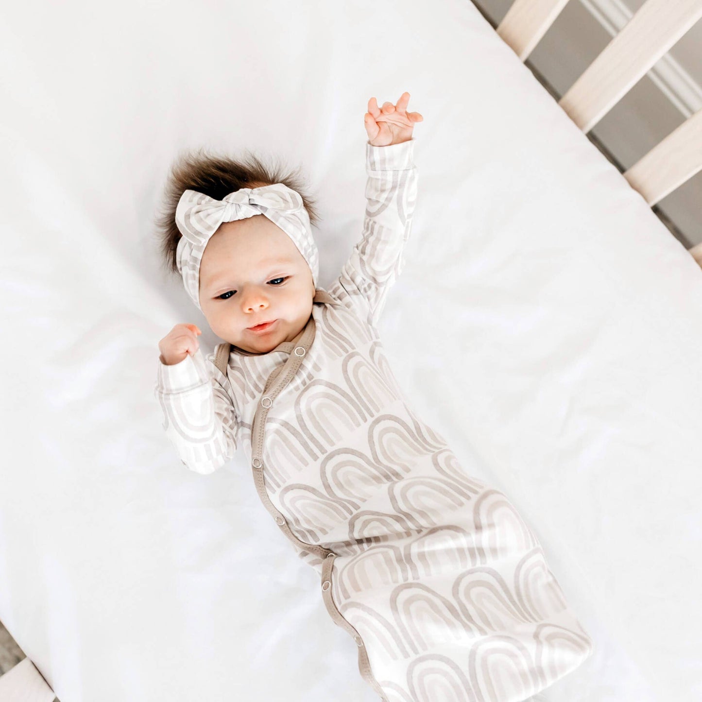 Copper Pearl | Newborn Knotted Gown - Bliss