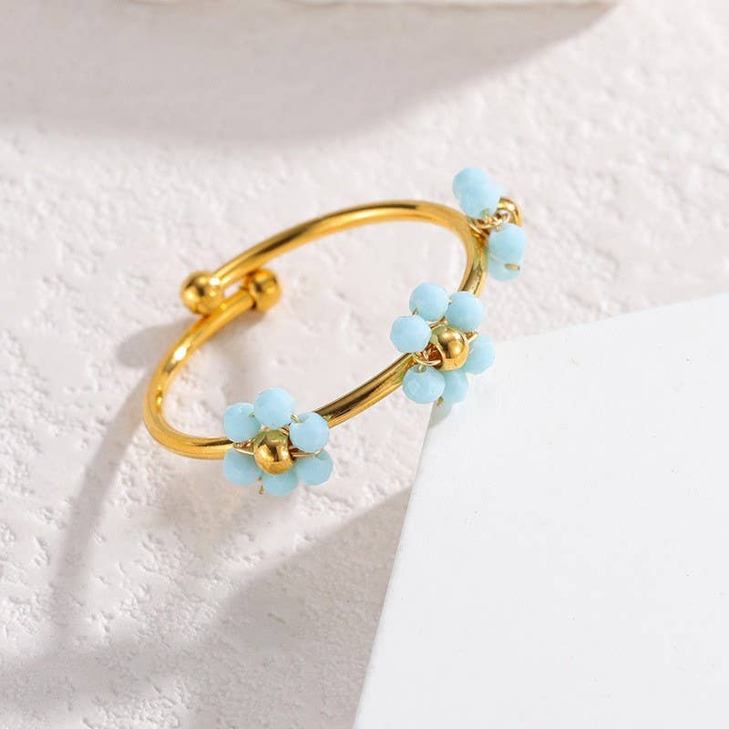 Beaded Flower Ring