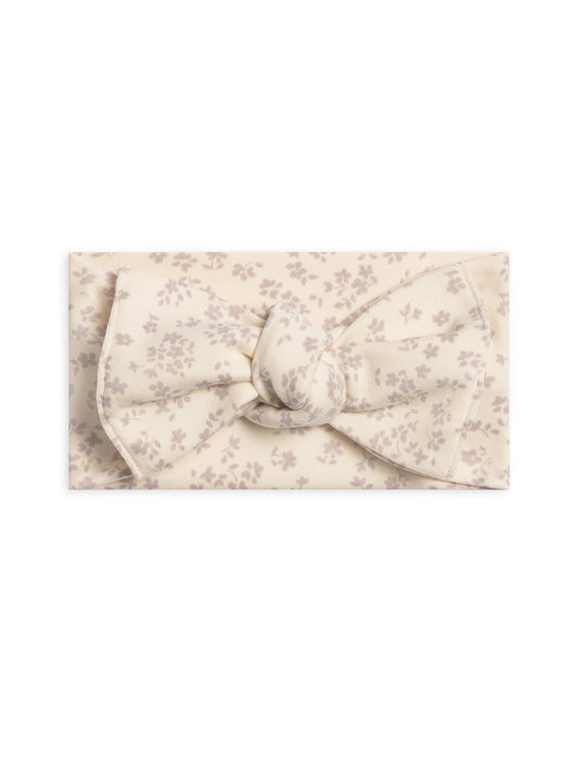 Colored Organics - Organic Baby Hattie Knot Bow Wrap - Maria Floral / Lilla