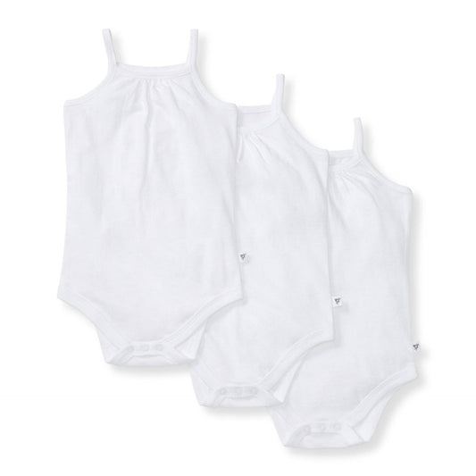 Baby Camisole Bodysuits 3 Pack - Cloud | Organic Cotton