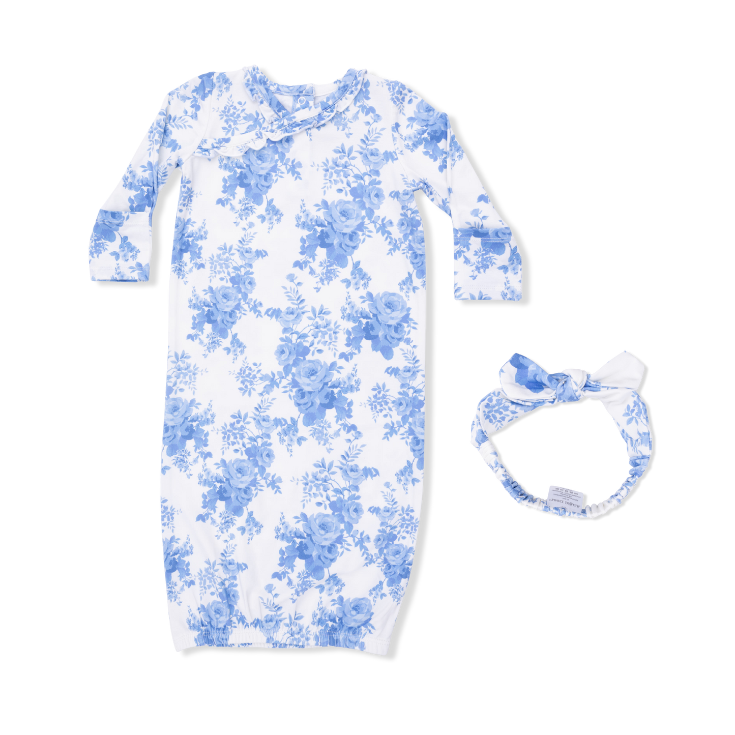 Angel Dear | Dream Cottage Floral - Kimono Gown & Knot Headband