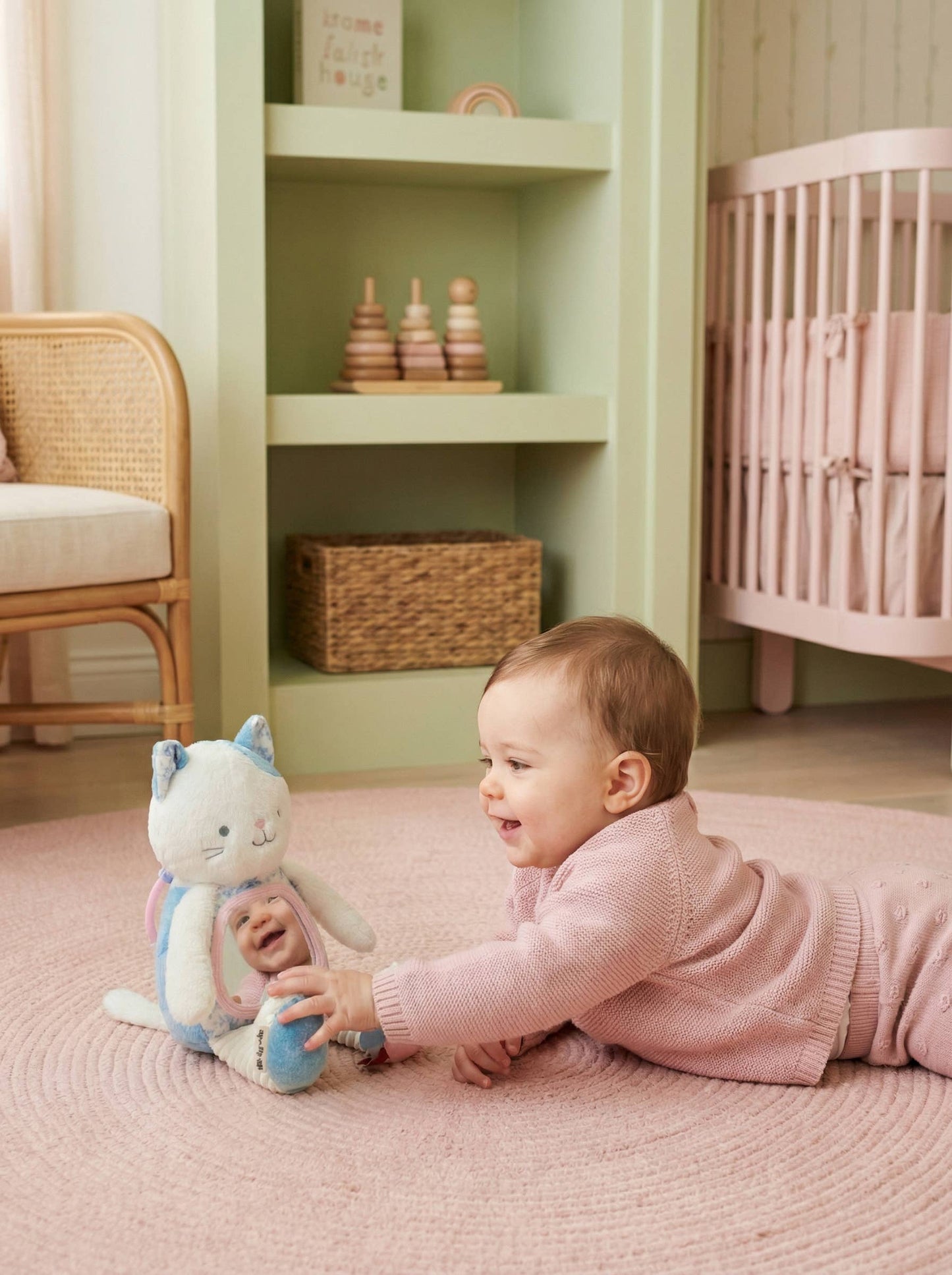 Itzy Bitzy | Itzy Bitzy Mirror™ Sensory Tummy Time Mirror - Kitty
