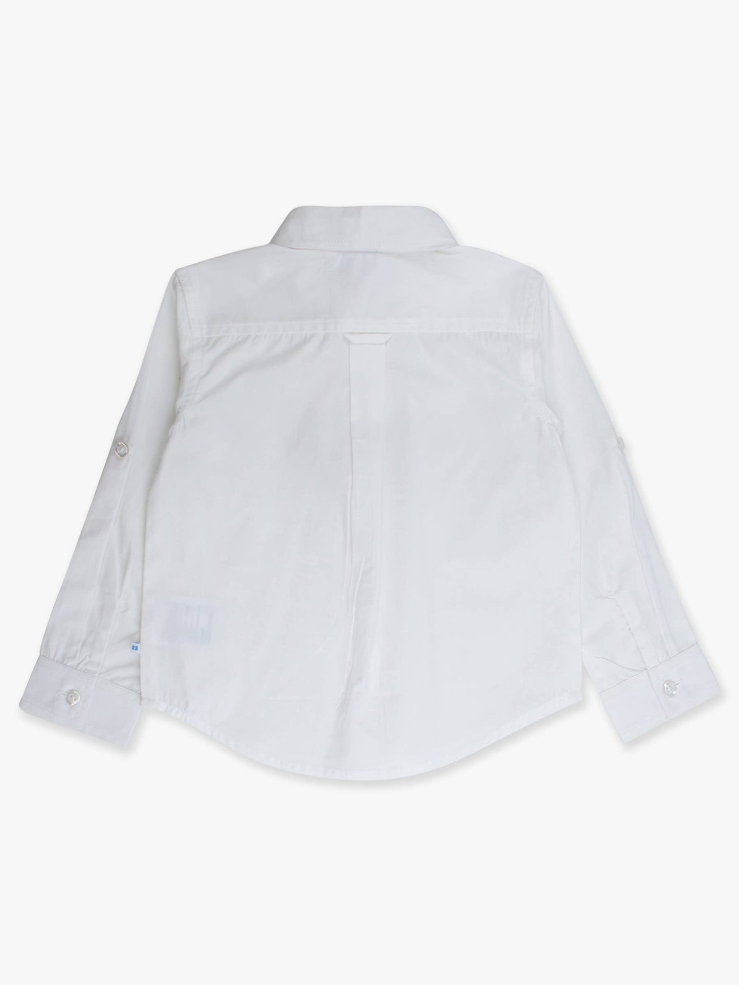 RuffleButts + RuggedButts - Boys White Long Sleeve Button Down Shirt