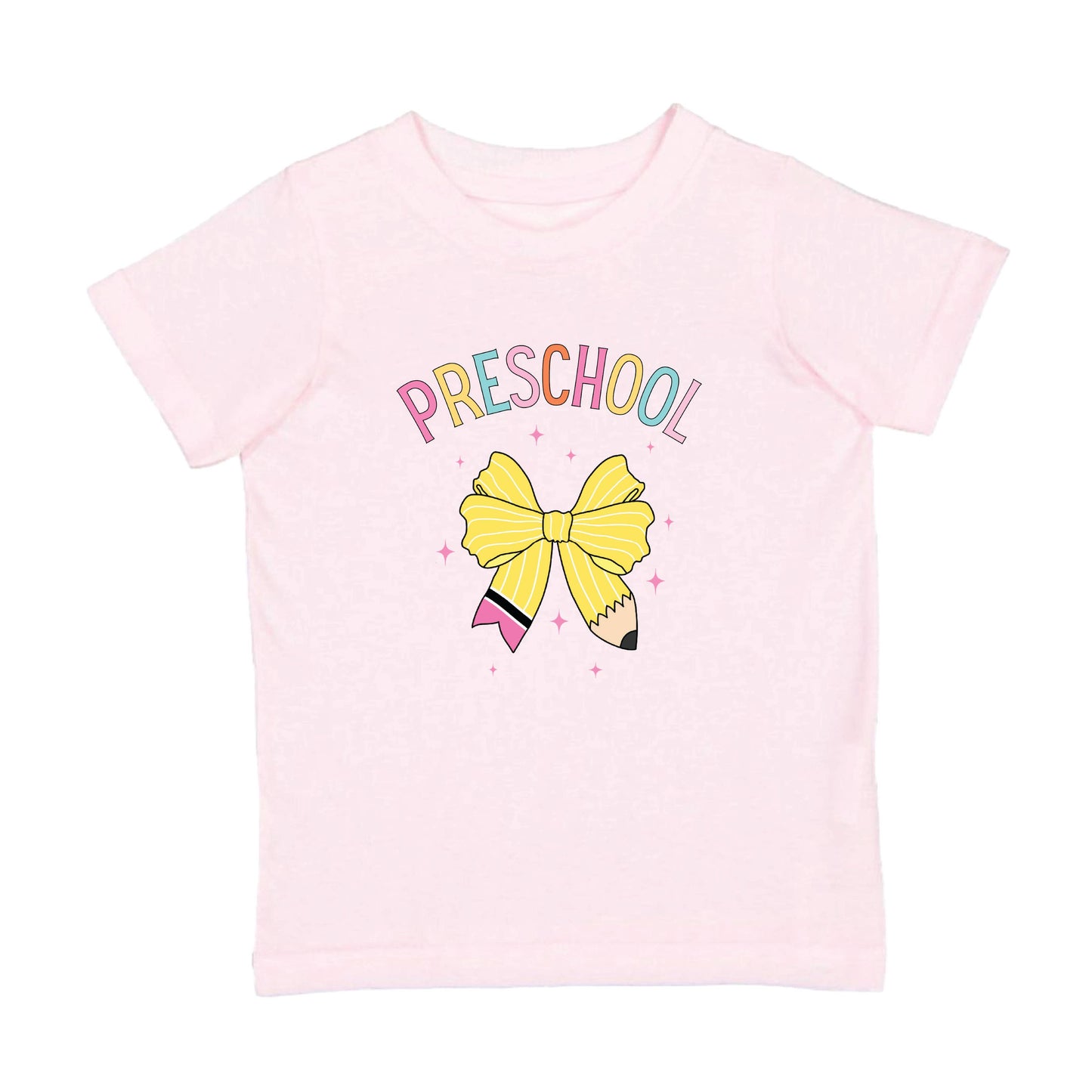 Preschool Pencil Bow Short Sleeve T-Shirt