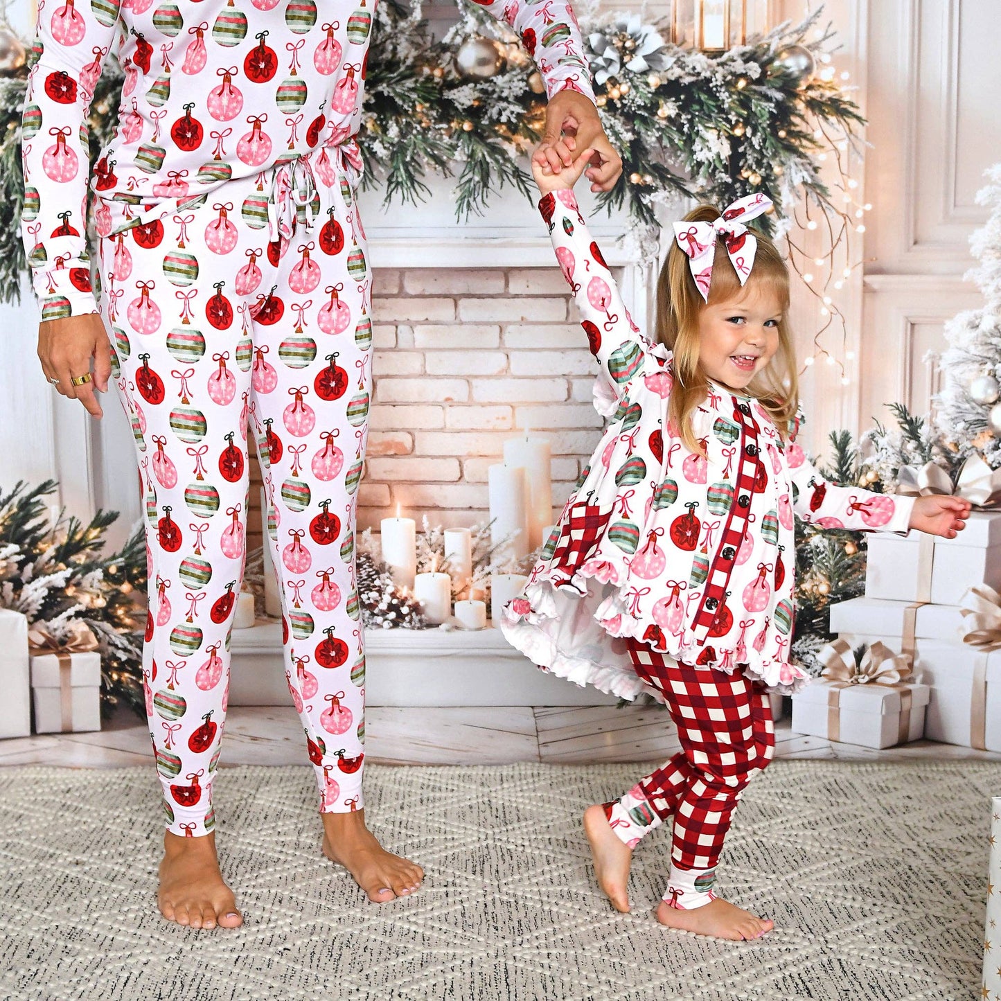 Kit Ornaments and Plaid Peplum Set