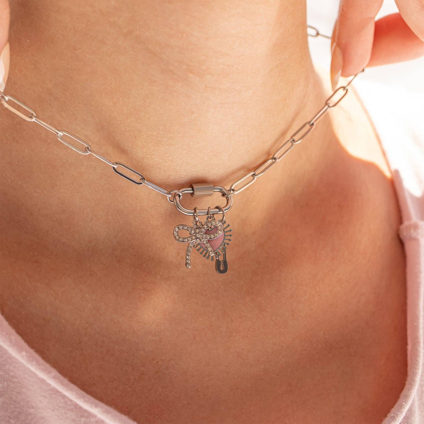 Paperclip Carabiner Necklace