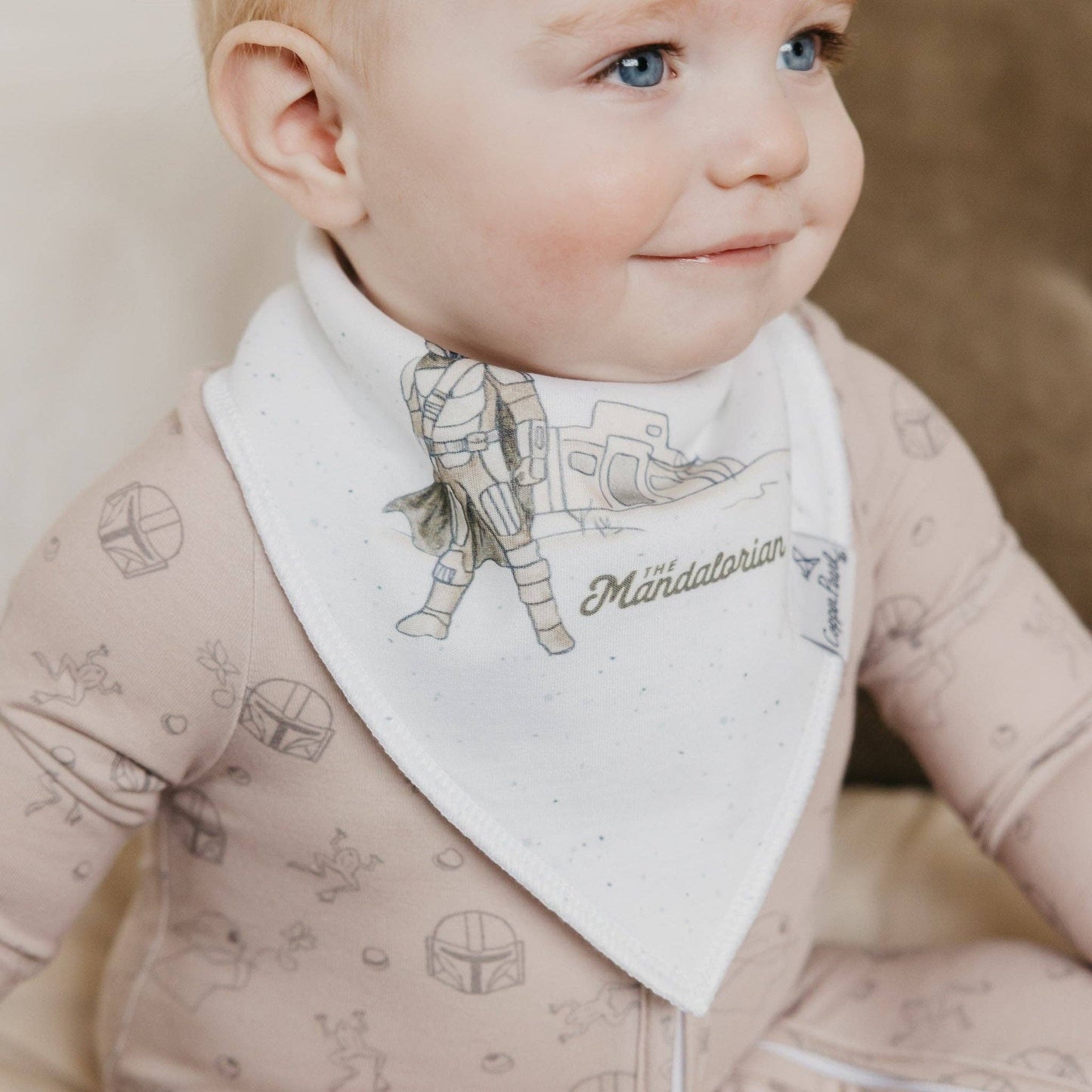 Copper Pearl | 4 Pack Baby Bandana Bibs - Star Wars Grogu