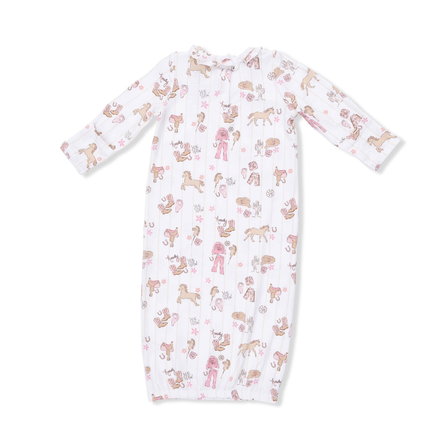 Angel Dear | Cowgirl Nursery - Kimono Gown & Ruffle Knotted Hat