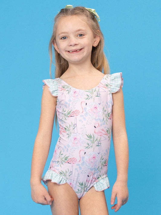 Flamingo Ruffle Swimsuit