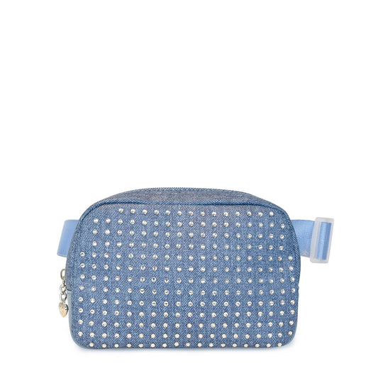 OMG Accessories - Rhinestones Denim Fanny Pack