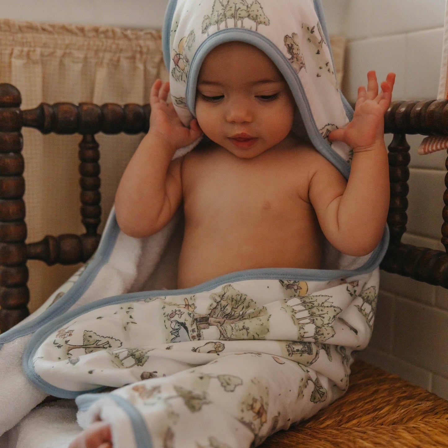 Copper Pearl | Premium Baby Knit Hooded Towel - Hundred Acre Wood