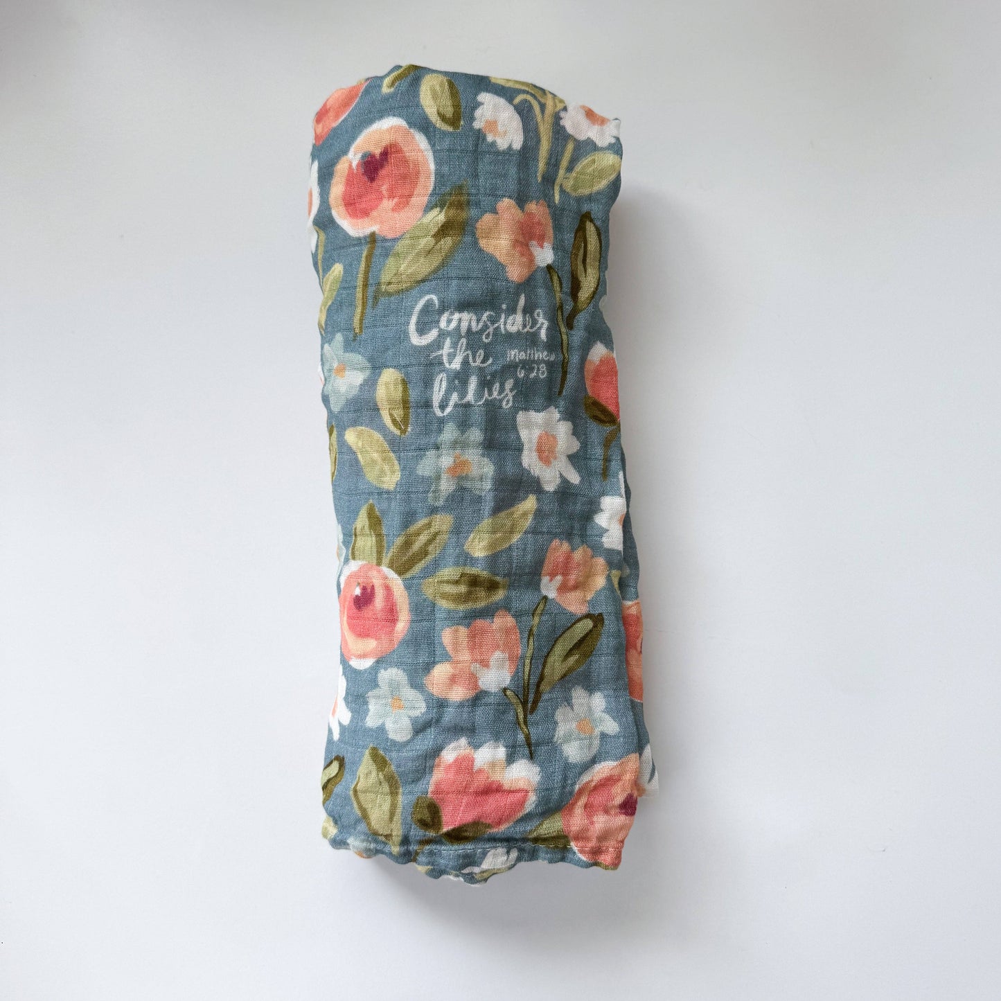 Consider the Lilies - Baby Muslin Blanket Swaddle