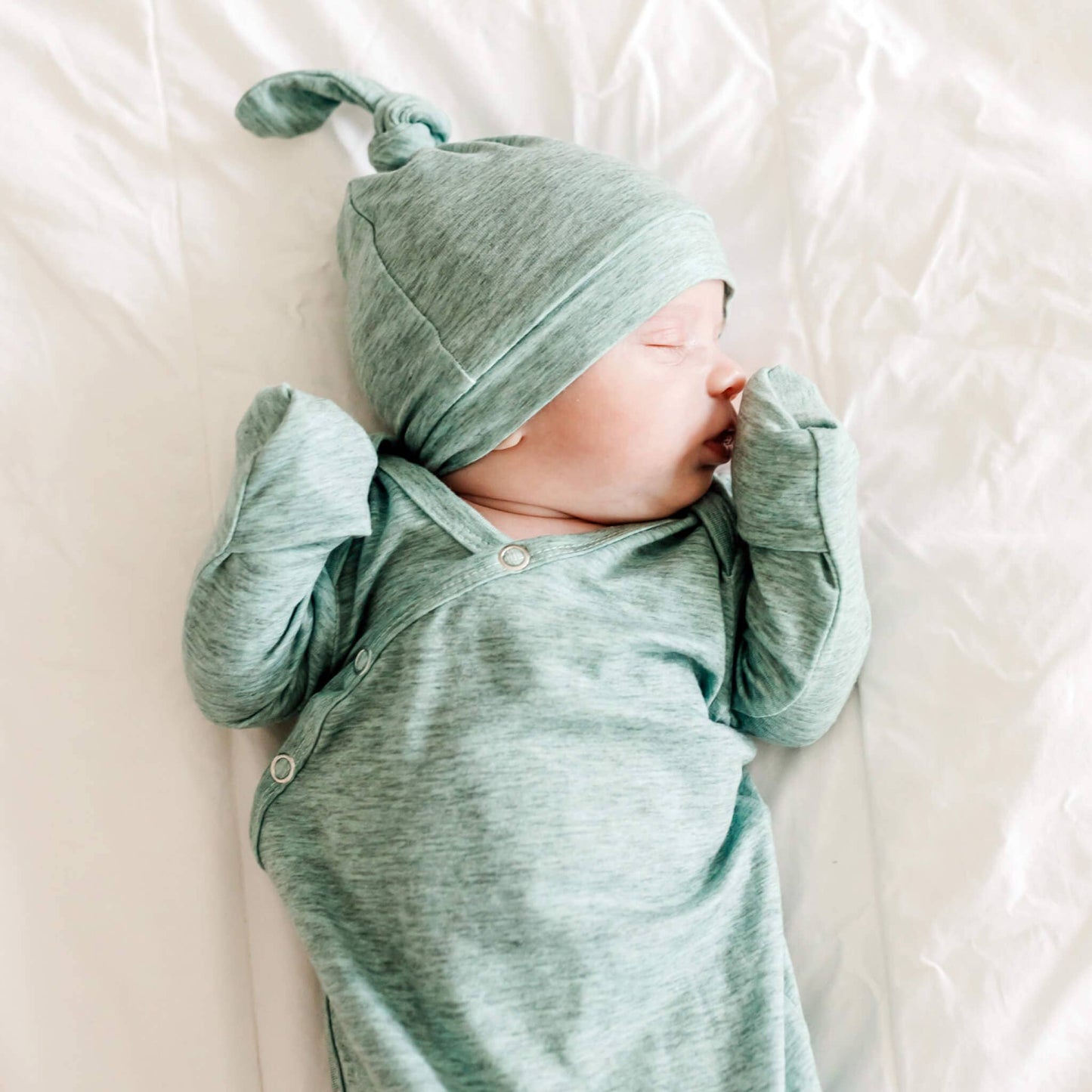 Copper Pearl | Newborn Knotted Gown - Emerson