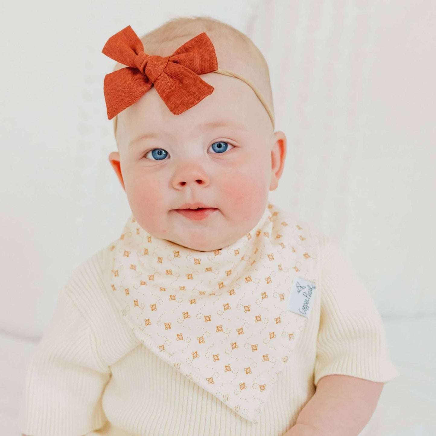 Copper Pearl | 4 Pack Baby Bandana Bibs - Eden