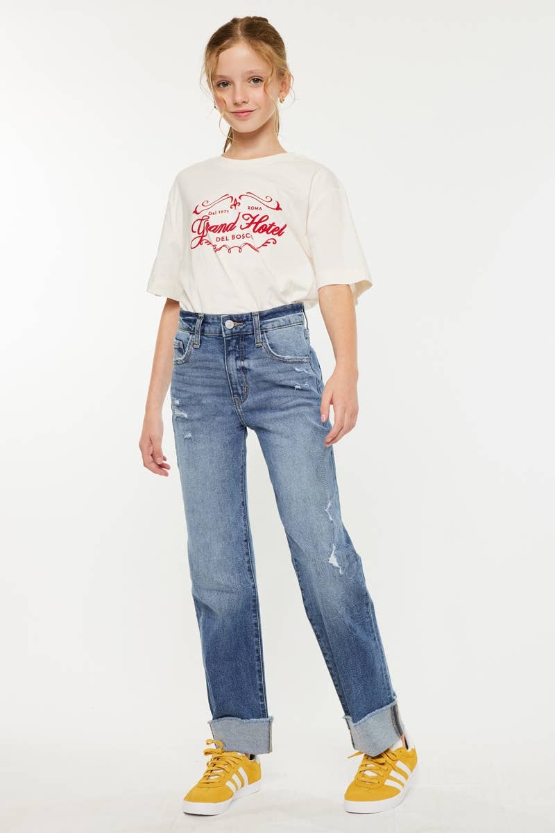 Kan Can USA - Nia High Rise Straight Jeans