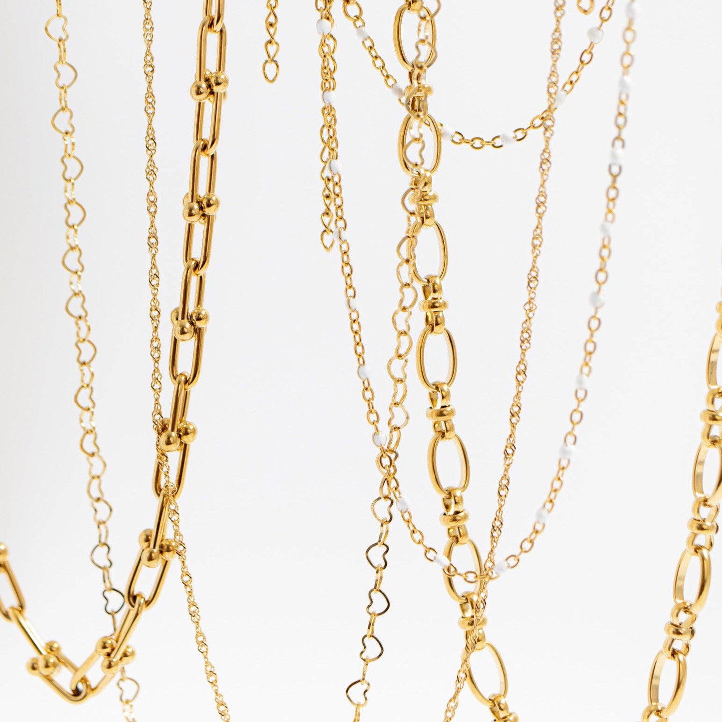 White Confetti Chain Necklace