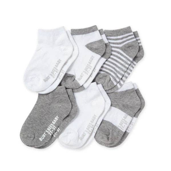 Baby Ankle Socks 6 Pack - Heather Gray | Organic Cotton