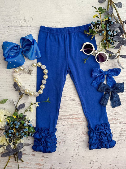 Solid Ruffled Fitted Icing Leggings