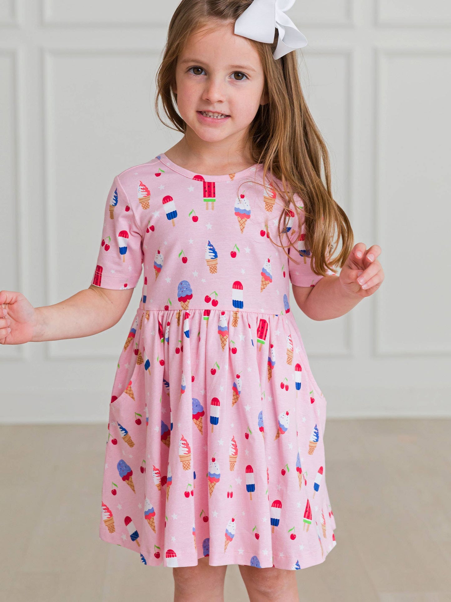 Sweet Freedom Short Sleeve Knit Twirl Dress