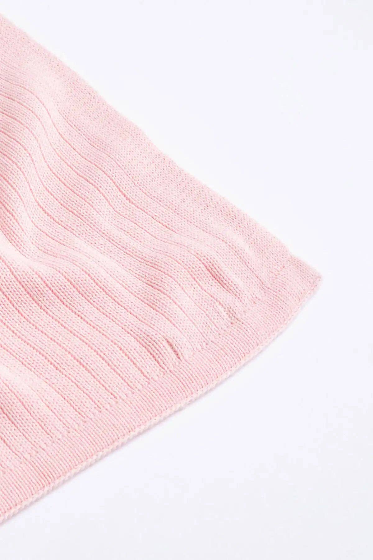 Light Pink Snuggle Up Baby Blanket | 100% Organic Cotton