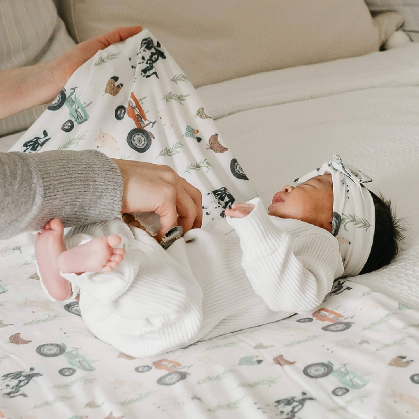 Copper Pearl | Knit Swaddle Blanket - Jo