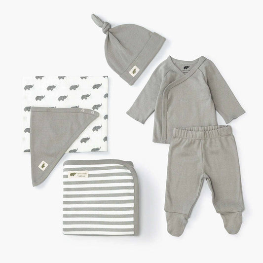 Grey 6-Piece Layette | 100% Organic Cotton
