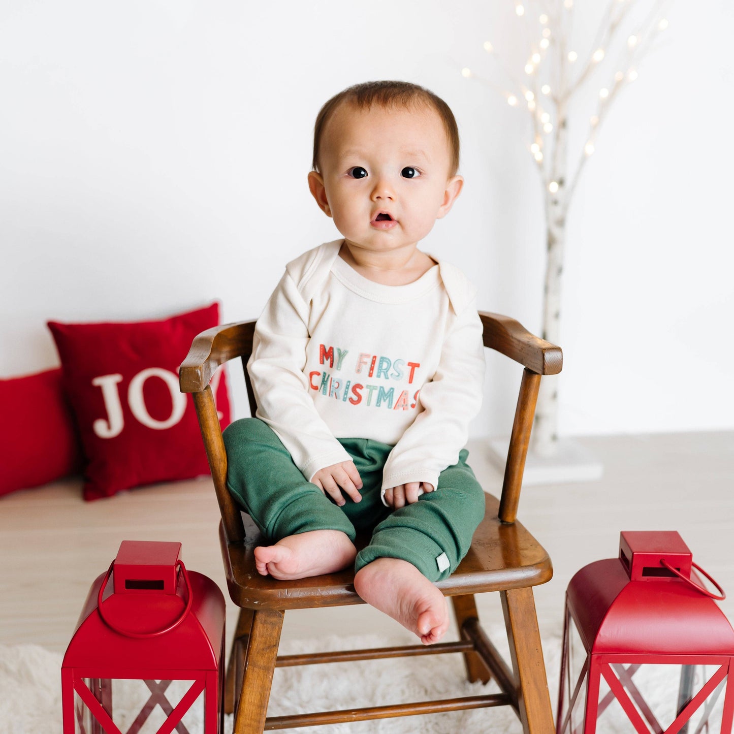 Finn + Emma - Graphic bodysuit | my first christmas (long sleeve) baby