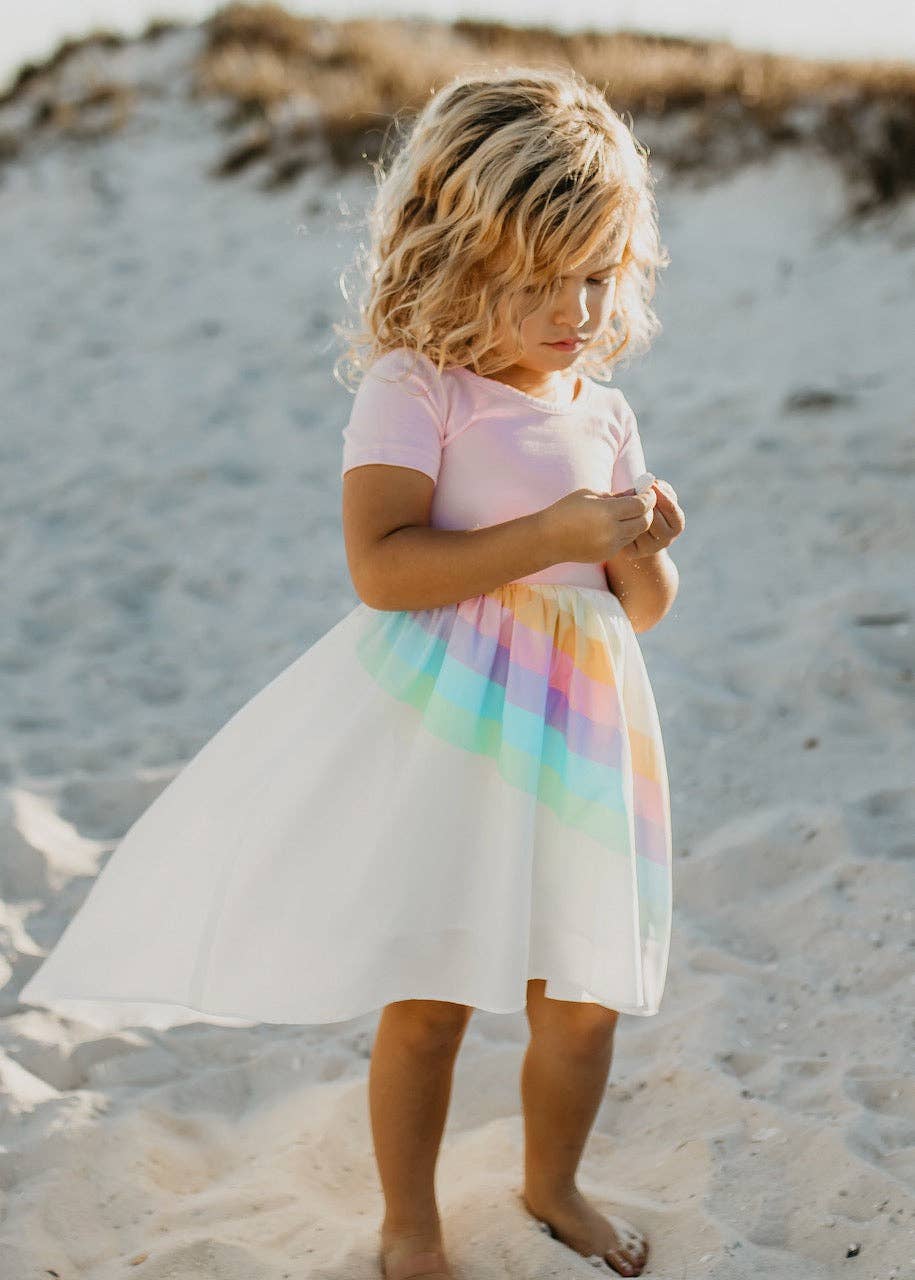 Pastel Rainbow Hi Lo Dress