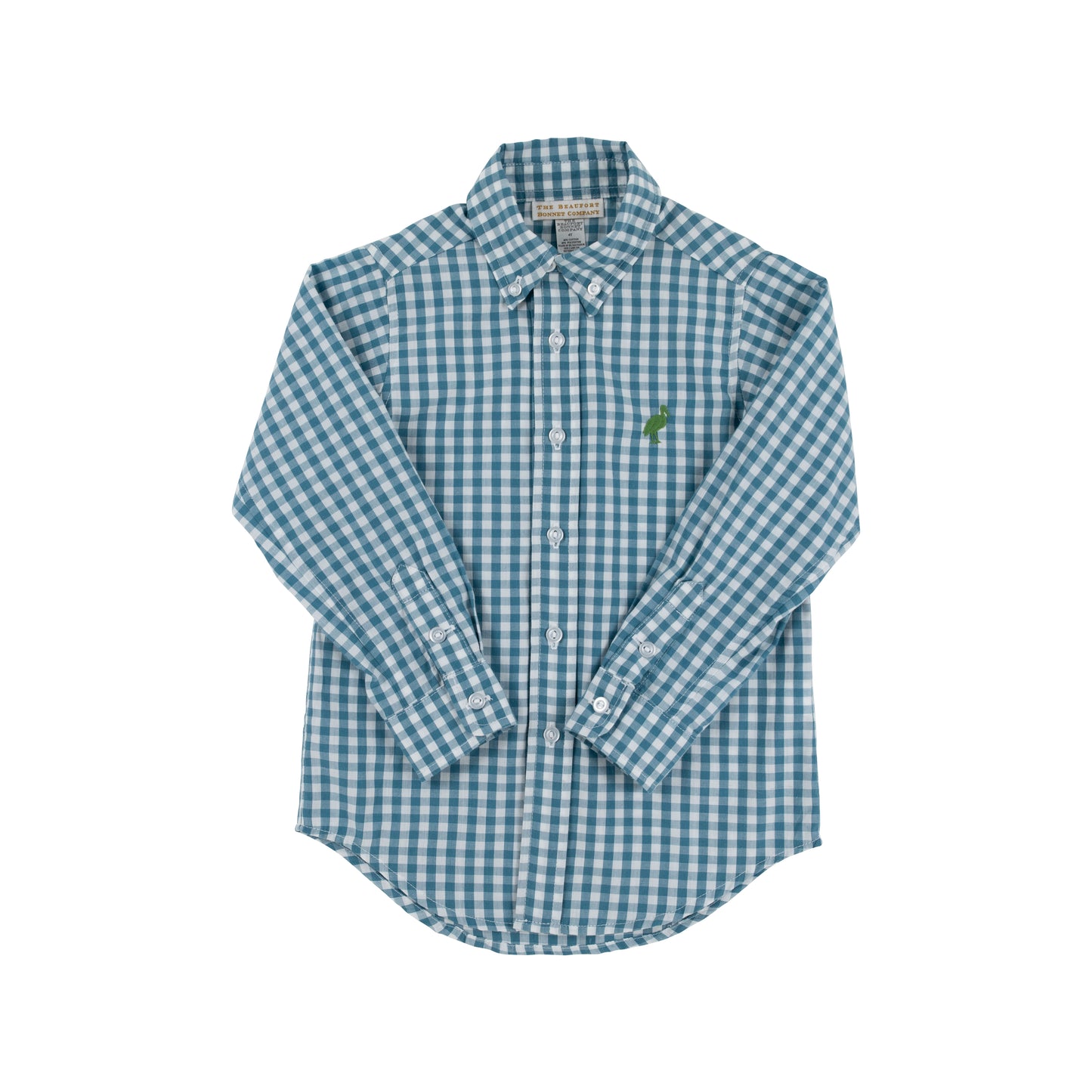 Dean's List Dress Shirt - Barnsley Blue Gingham/Gallatin Green Stork