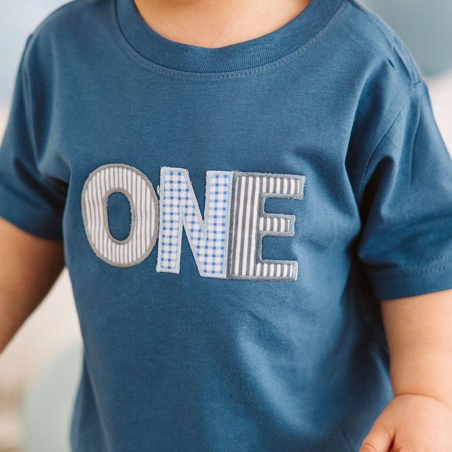 ONE 1st Birthday Patchwork Short Sleeve T-Shirt