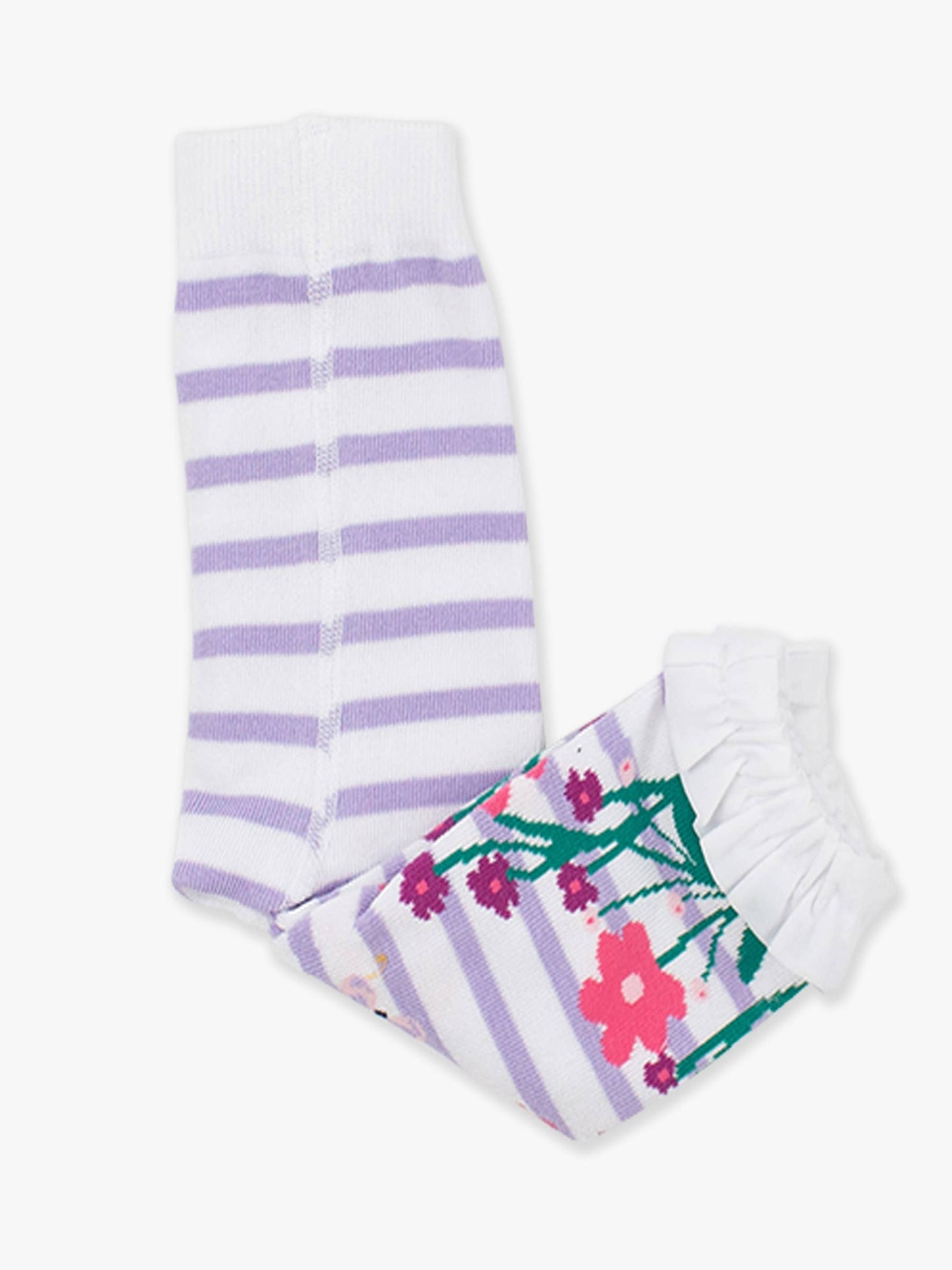 RuffleButts + RuggedButts - Girls Fluttering Fields Patterned Footless Ruffle Tights