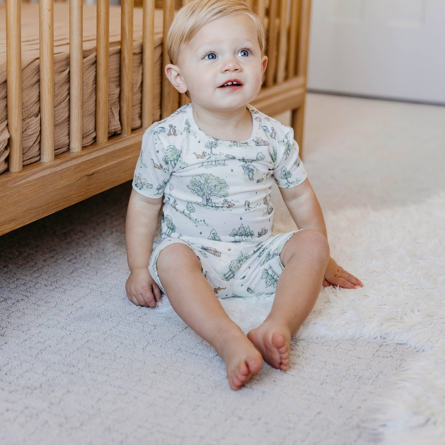 Copper Pearl | 2pc Short Sleeve Pajama Set - Hundred Acre Wood