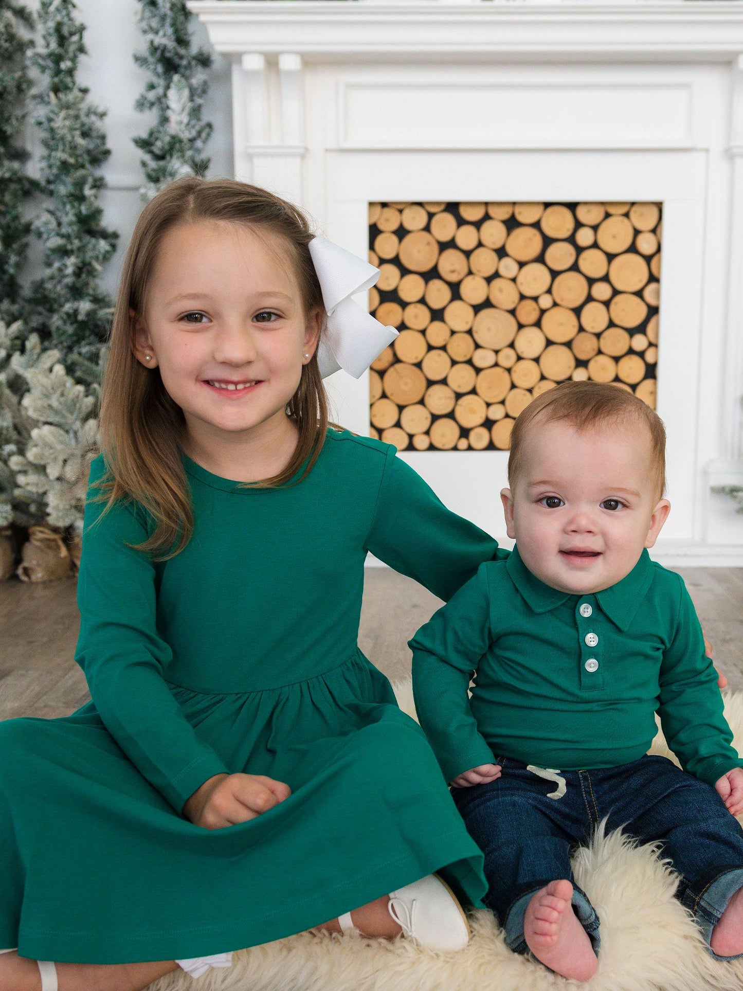 RuffleButts + RuggedButts - Baby Boys Emerald Green Knit Polo Bodysuit