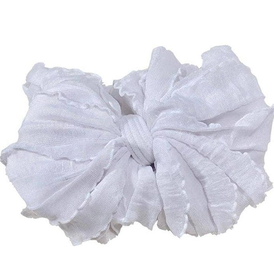 Rockin Royalty - White Ruffled Headband