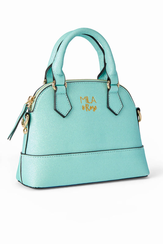Mila & Rose - Aqua Glitter Girl's Crossbody Purse