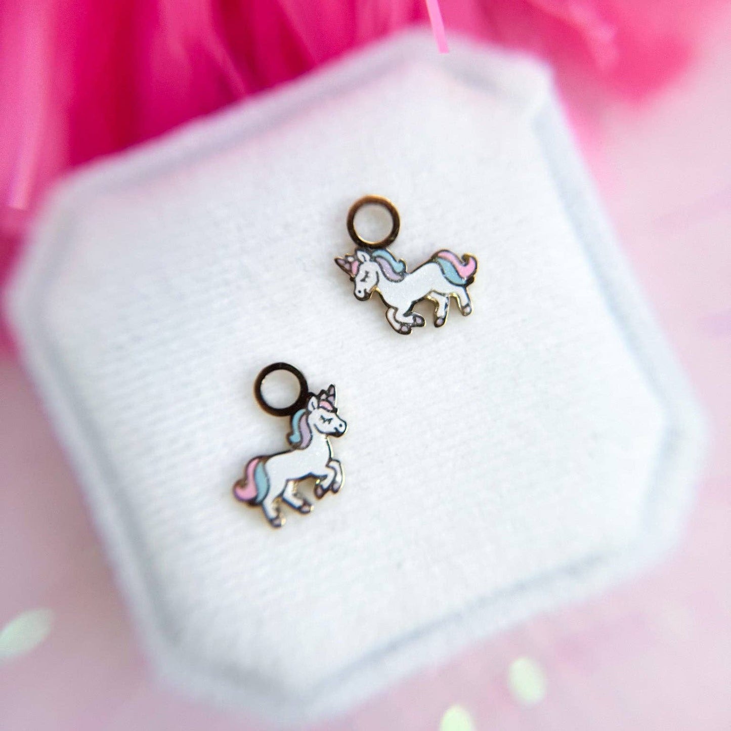 Rainbow Unicorn Huggie Charms