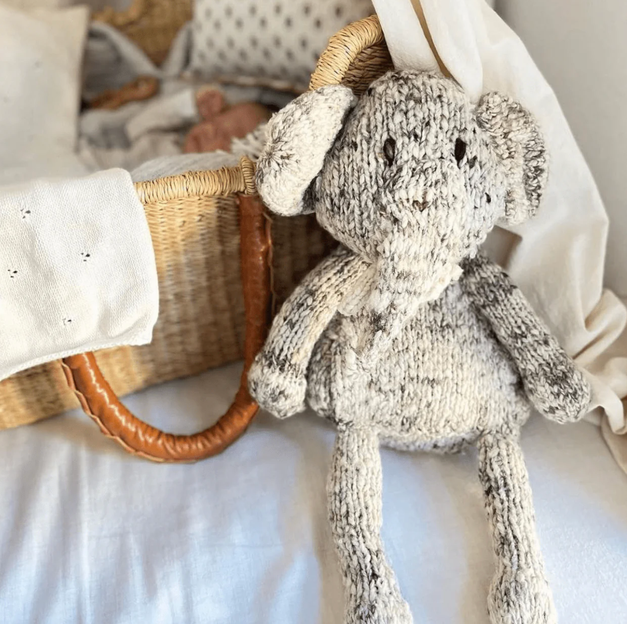 Organic Wool Knit Buddy| Elliott the Elephant