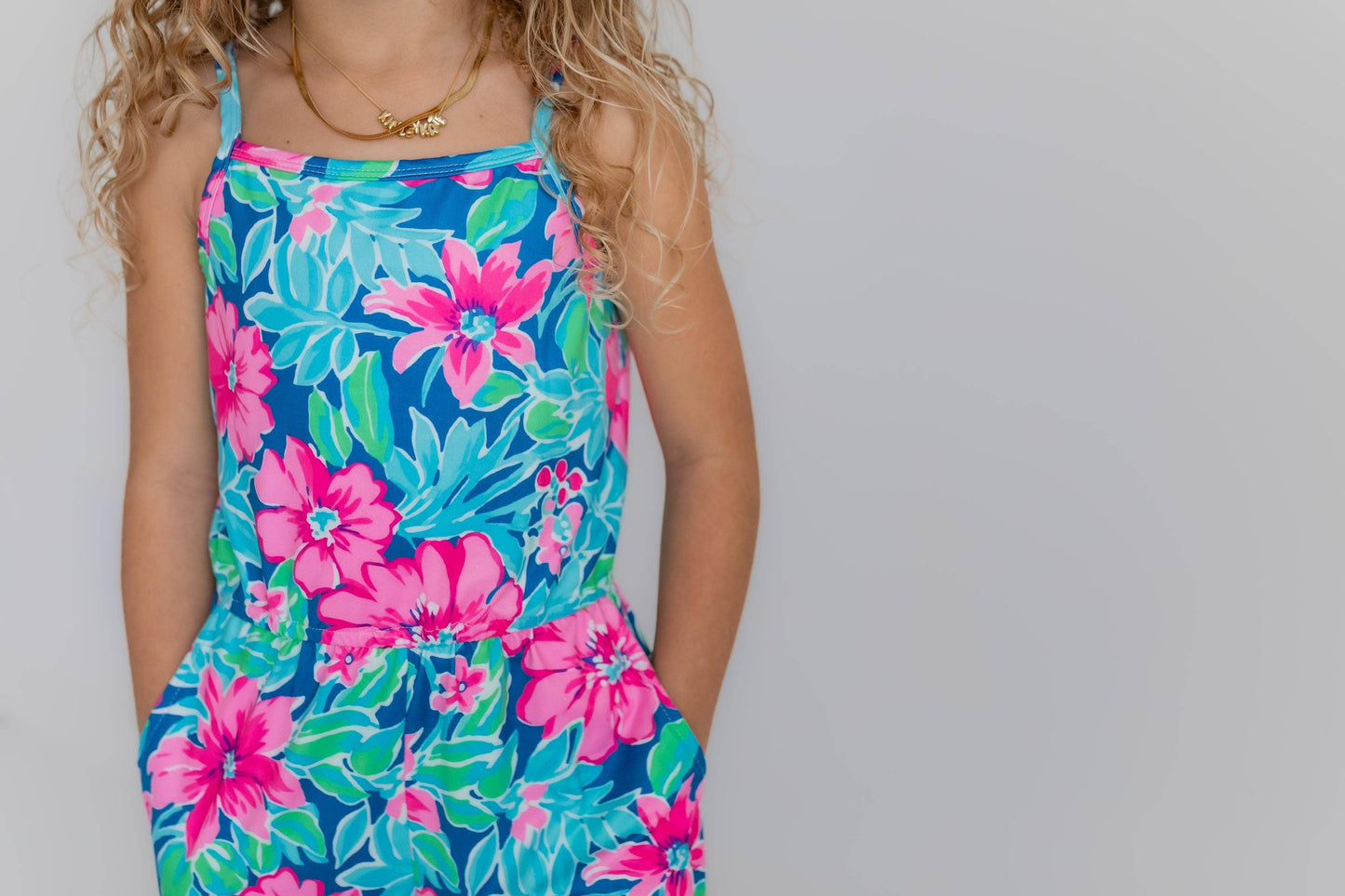 Tropical Floral Print Jumpsuit