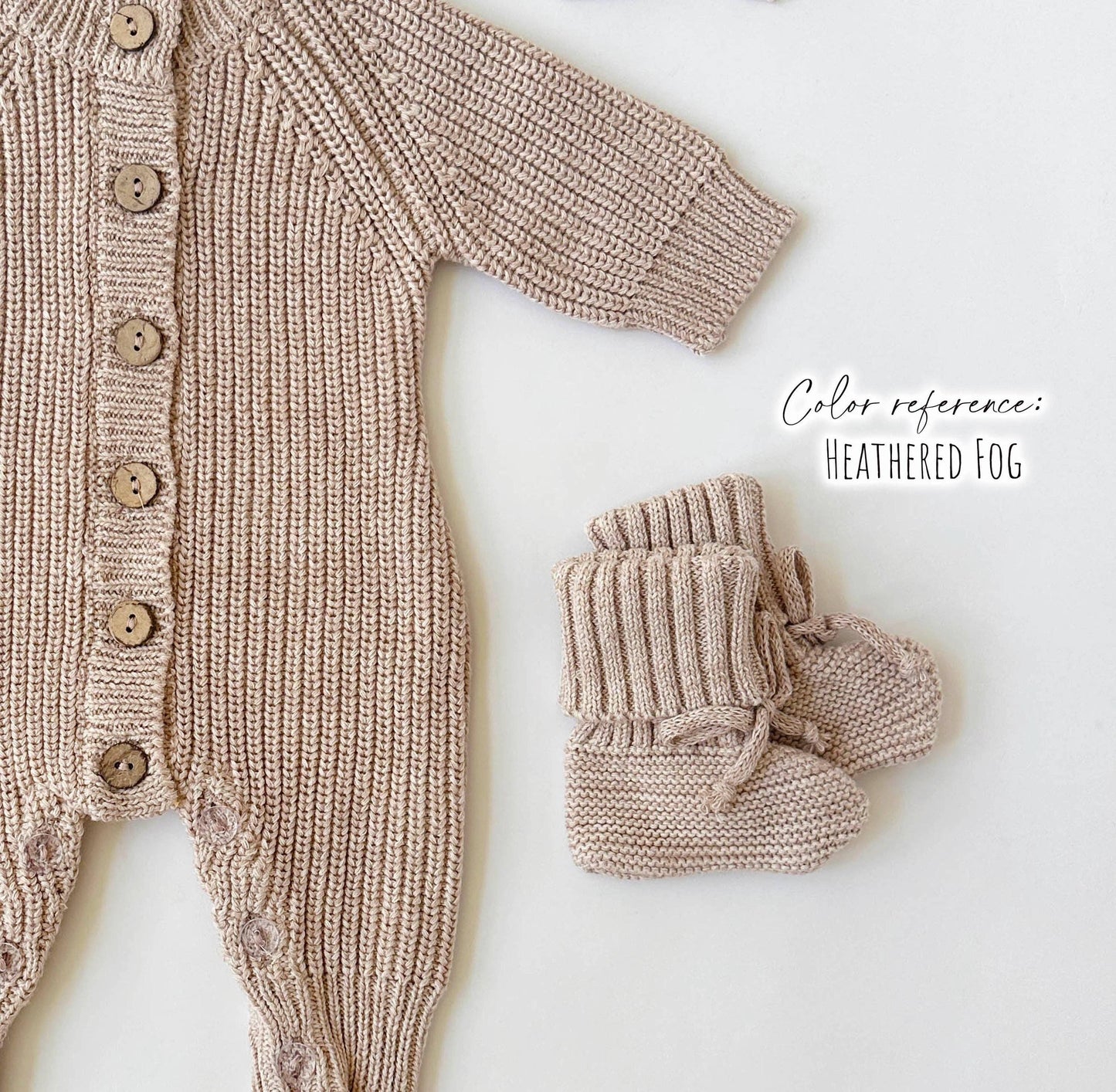 Garter Cotton Knitted Booties