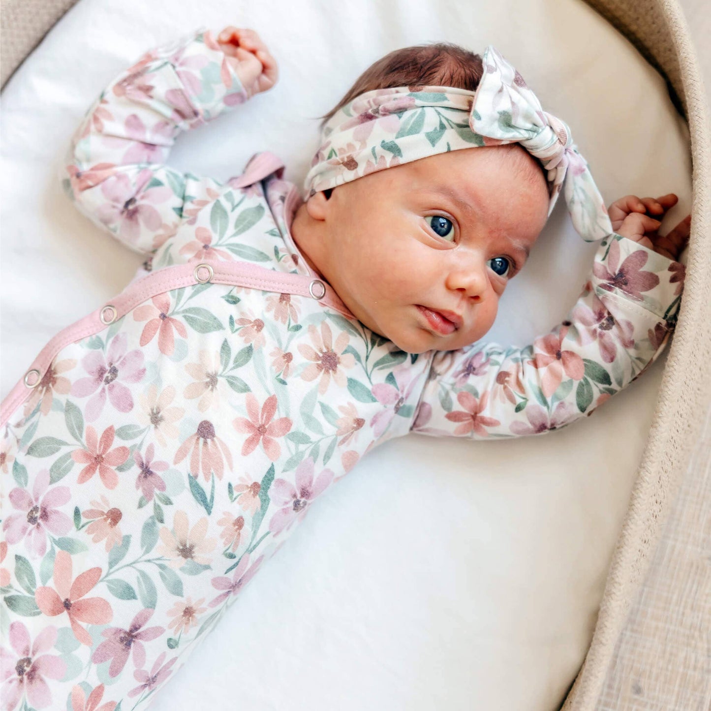 Copper Pearl | Newborn Knotted Gown - Natalie