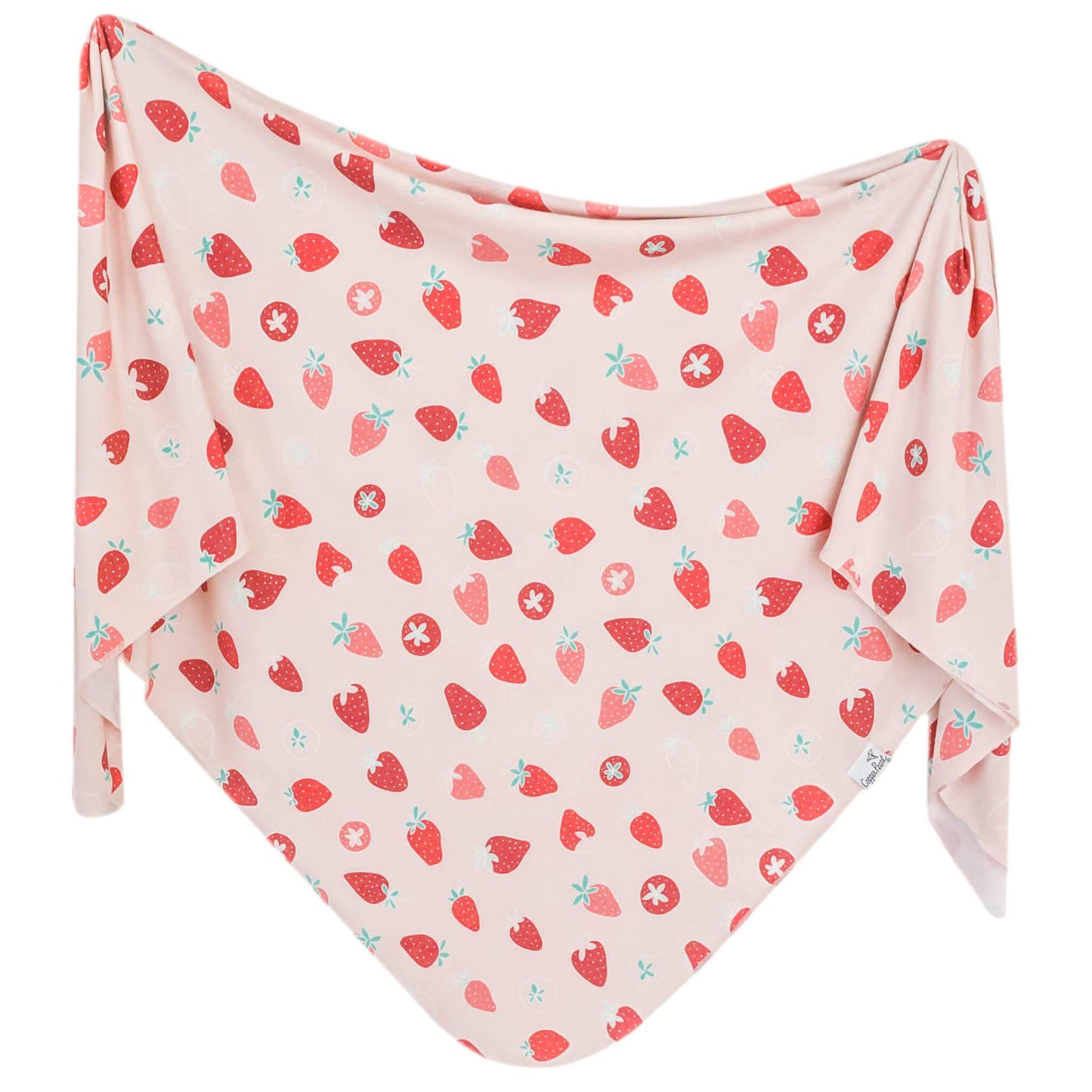 Copper Pearl | Knit Swaddle Blanket - Strawberry