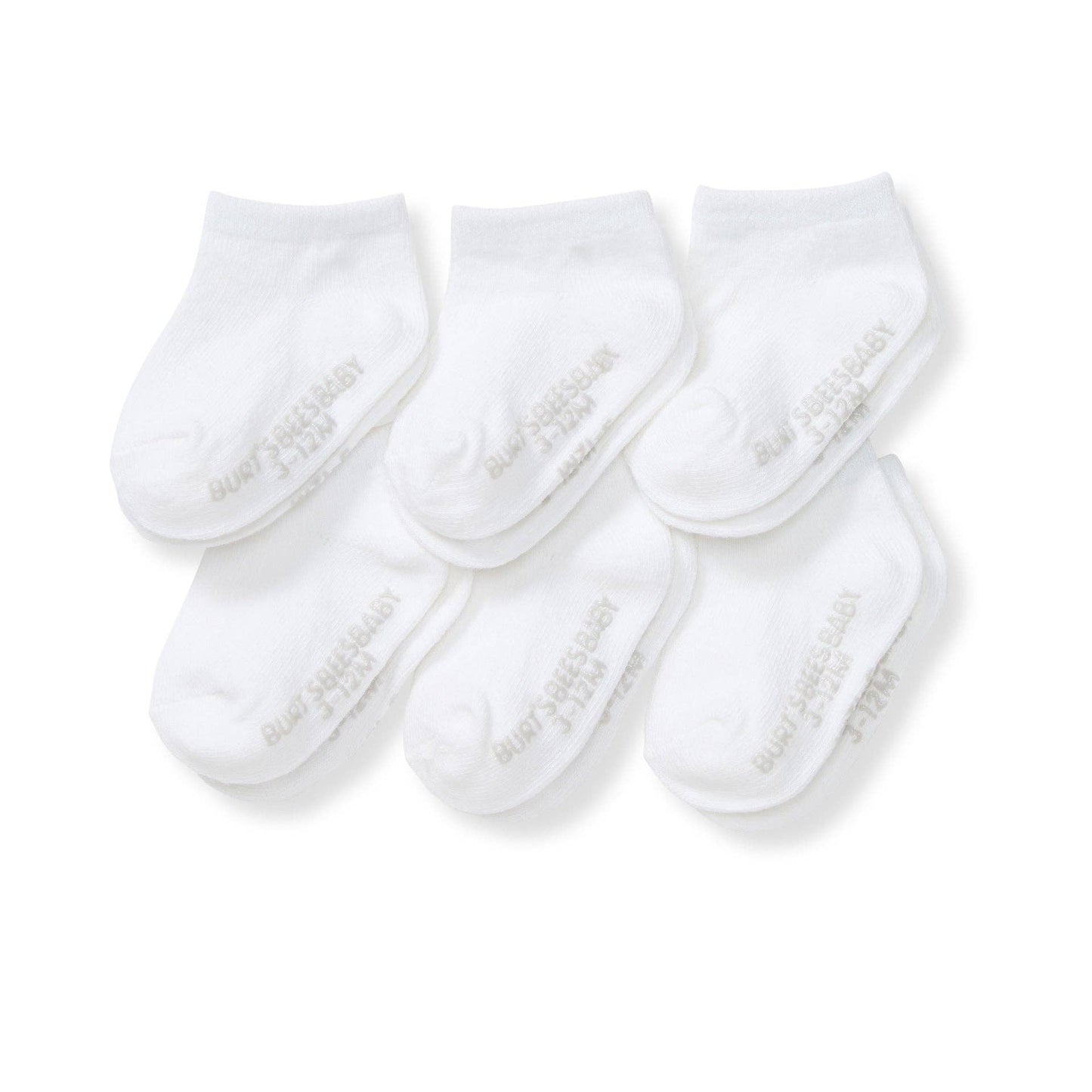 Burt's Bees Baby - Solid Organic Cotton Baby Ankle Socks 6 Pack
